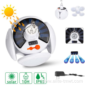 Solar Rechargeable Folding Football LED Light